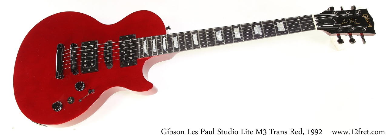 Gibson Les Paul Studio Lite M3 Trans Red, 1992 Full Front View