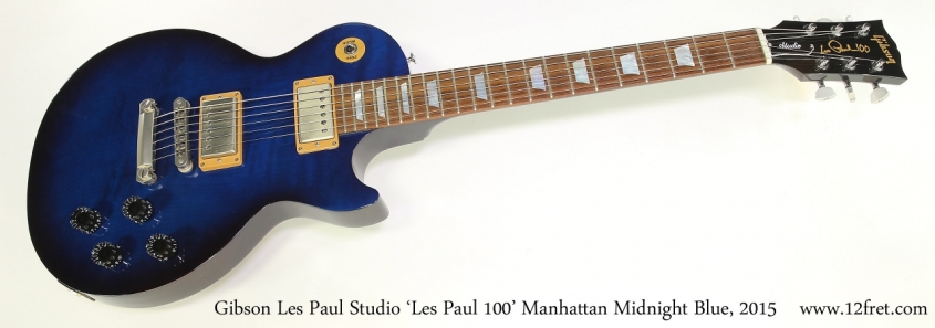 Gibson Les Paul Studio 'Les Paul 100' Manhattan Midnight Blue, 2015  Full Front View