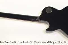 Gibson Les Paul Studio 'Les Paul 100' Manhattan Midnight Blue, 2015  Full Rear View