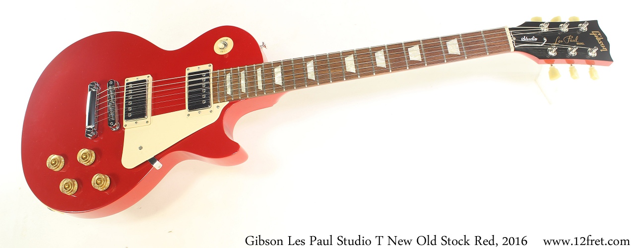 Gibson Les Paul Studio T New Old Stock Red, 2016 Full Front View