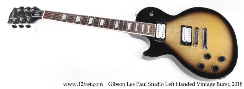 Gibson Les Paul Studio Left Handed Vintage Burst,  2018 Full Front View