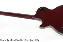 Gibson Les Paul Studio Wine Red, 1996 Full Rear View