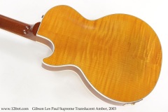 Gibson Les Paul Supreme Translucent Amber, 2003 Back View