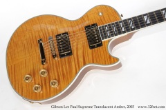 Gibson Les Paul Supreme Translucent Amber, 2003 Top View