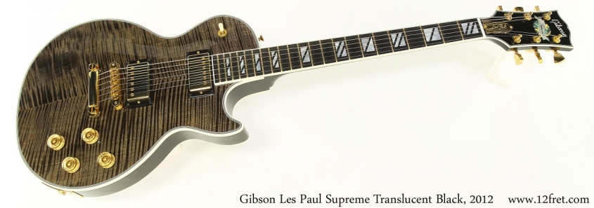 Gibson Les Paul Supreme Translucent Black, 2012 Full Front View