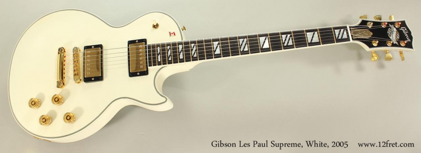 Gibson Les Paul Supreme, White, 2005 Full Front View