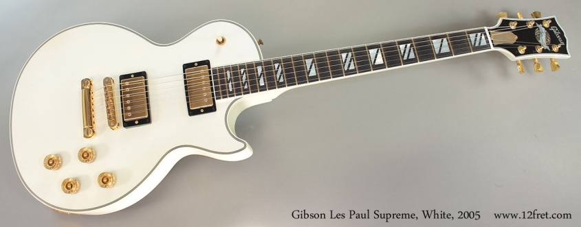 Gibson Les Paul Supreme, White, 2005 Full Front View