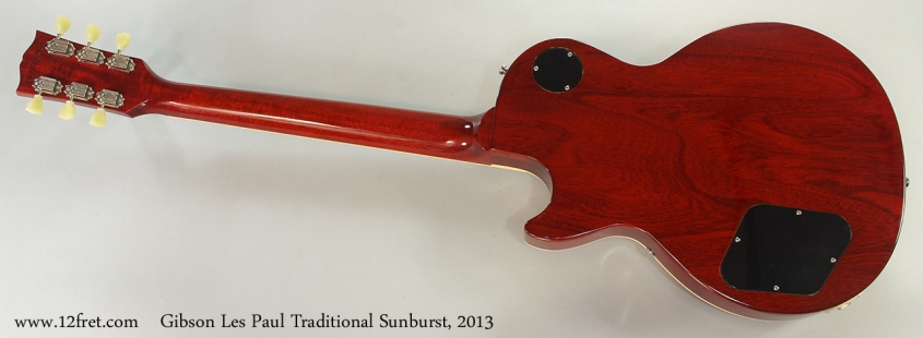 Gibson Les Paul Traditional Sunburst, 2013 Full Rear View