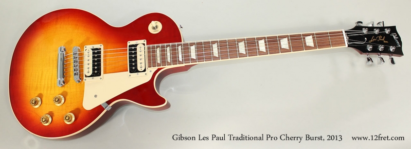 Gibson Les Paul Traditional Pro Cherry Burst, 2013 Full Front View