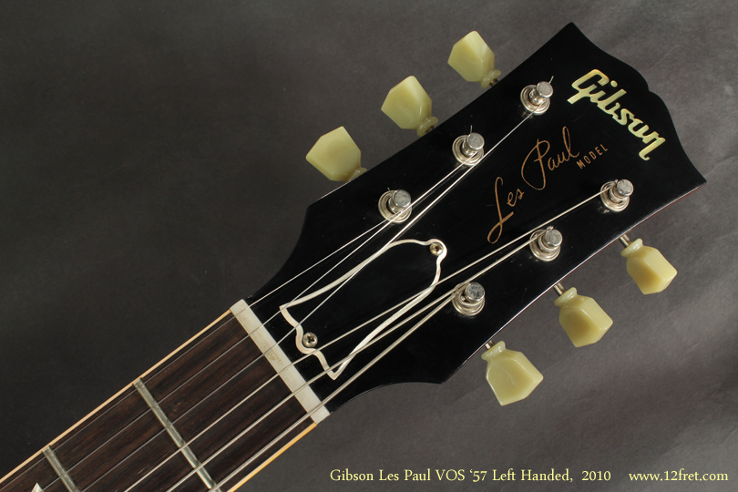 Gibson Les Paul VOS 1957 Gold Top Left Handed head front view