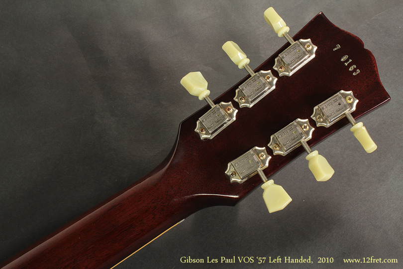 Gibson Les Paul VOS 1957 Gold Top Left Handed head rear view