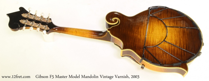 Gibson F5 Master Model Mandolin Vintage Varnish, 2003 Full Rear View