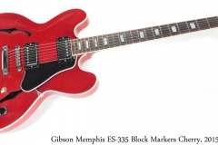 Gibson Memphis ES-335 Block Markers Cherry, 2015 Full Front View