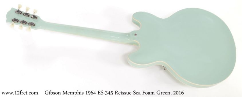 Gibson Memphis 1964 ES-345 Reissue Sea Foam Green, 2016 Full Rear View