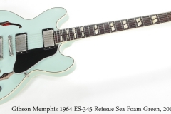 Gibson Memphis 1964 ES-345 Reissue Sea Foam Green, 2016 Full Front View