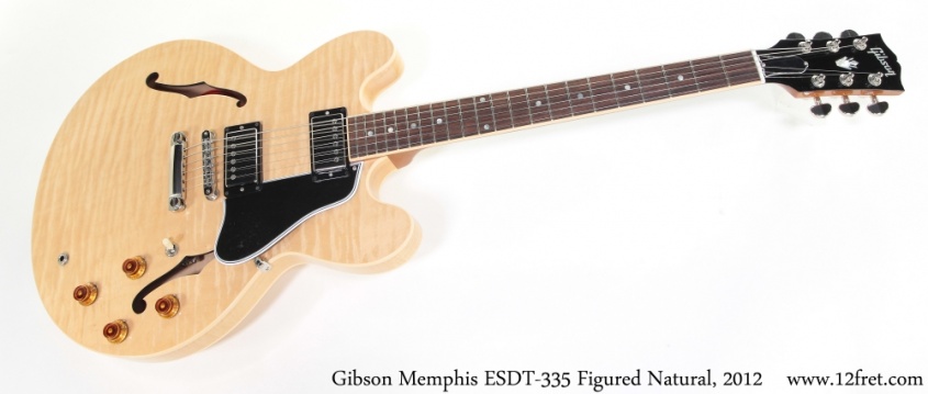 Gibson Memphis ESDT-335 Figured Natural, 2012 Full Front View