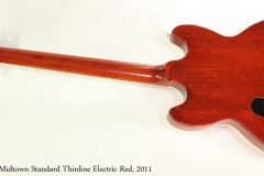 Gibson Midtown Standard Thinline Electric Red, 2011 Full Rear View
