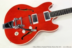 Gibson Midtown Standard Thinline Electric Red, 2011   Top View