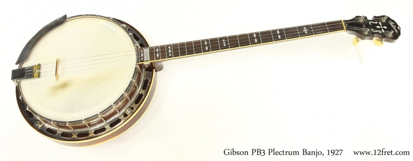 Gibson PB3 Plectrum Banjo, 1927   Full Front View