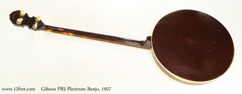 Gibson PB3 Plectrum Banjo, 1927   Full Rear View