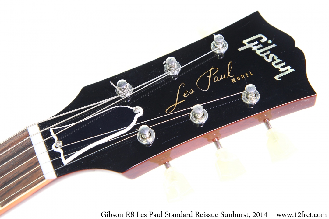 Gibson R8 Les Paul Standard Reissue Sunburst, 2014 Head Front View