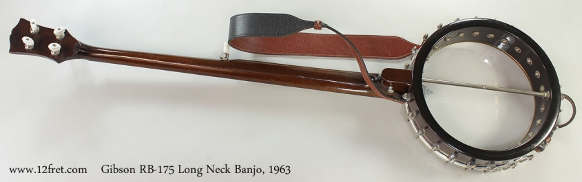 Gibson RB-175 Long Neck Banjo, 1963 Full Rear View