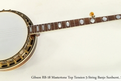 Gibson RB-18 Mastertone Top Tension 5-String Banjo Sunburst, 1996 Full Front View