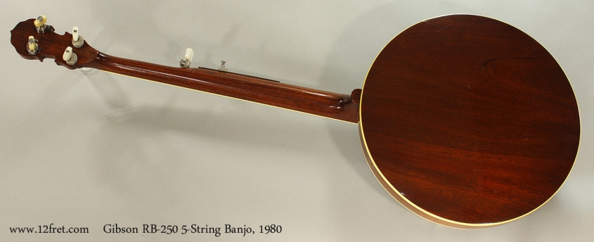 Gibson RB-250 5-String Banjo, 1980 Full Rear View