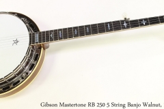 Gibson Mastertone RB 250 5 String Banjo Walnut, 1975 Full Front View