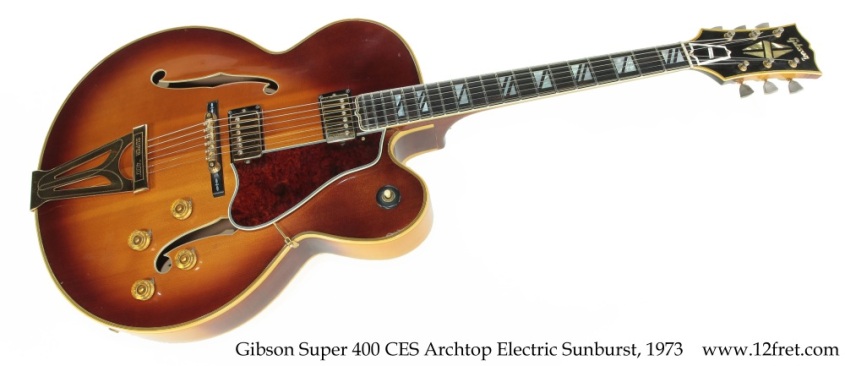 Gibson Super 400 CES Archtop Electric Sunburst, 1973 Full Front View