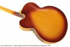 Gibson Super 400 CES Archtop Electric Sunburst, 1973 Back View