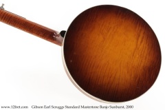 Gibson Earl Scruggs Standard Mastertone Banjo Sunburst, 2000 Back Resonator View