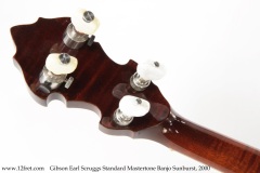 Gibson Earl Scruggs Standard Mastertone Banjo Sunburst, 2000 Head Rear View