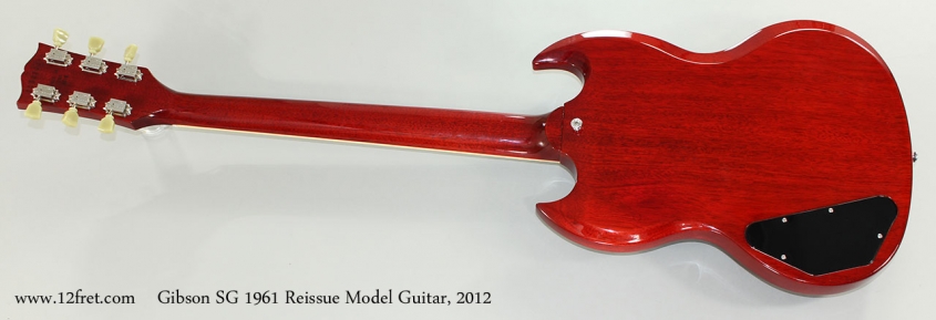 Gibson SG 1961 Reissue Model Guitar, 2012 Full Rear View