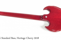 Gibson SG Standard Bass, Heritage Cherry 2018 Full Rear View