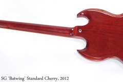 Gibson SG 'Batwing' Standard Cherry, 2012 Full Rear View