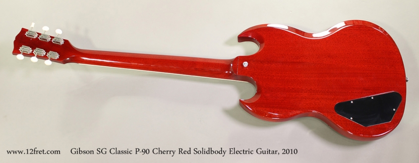 Gibson SG Classic P-90 Cherry Red Solidbody Electric Guitar, 2010 Full Rear View