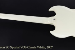 Gibson SG Special VOS Classic White, 2007 Full Rear View