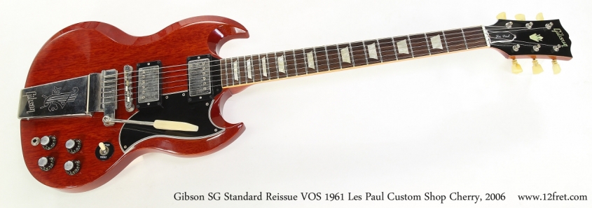 Gibson SG Standard Reissue VOS 1961 Les Paul Custom Shop Cherry, 2006   Full Front View