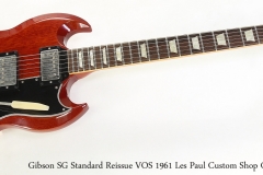 Gibson SG Standard Reissue VOS 1961 Les Paul Custom Shop Cherry, 2006   Full Front View