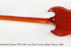 Gibson SG Standard Reissue VOS 1961 Les Paul Custom Shop Cherry, 2006   Full Rear View