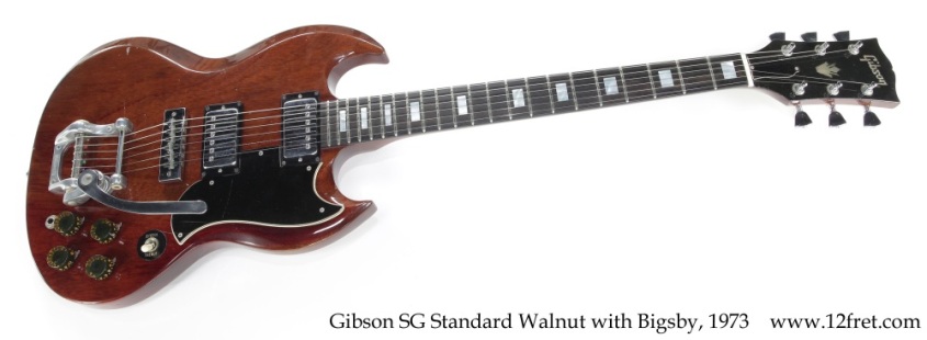 Gibson SG Standard Walnut with Bigsby, 1973 Full Front View