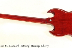 Gibson SG Standard 'Batwing' Heritage Cherry Full Rear View