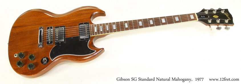 Gibson SG Standard Natural Mahogany,  1977   Full Front View