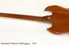 Gibson SG Standard Natural Mahogany,  1977   Full Rear View