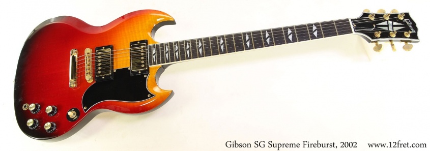 Gibson SG Supreme Fireburst, 2002 Full Front View