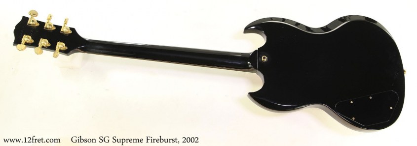 Gibson SG Supreme Fireburst, 2002 Full Rear View