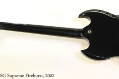 Gibson SG Supreme Fireburst, 2002 Full Rear View