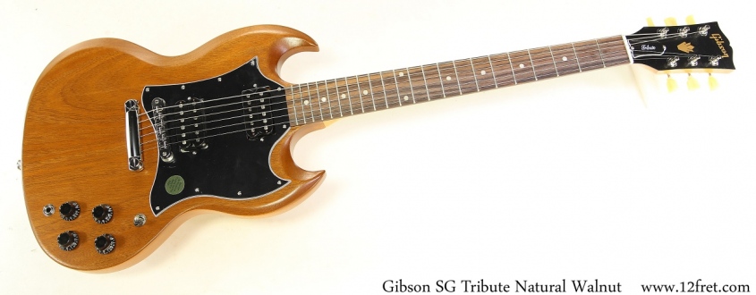 Gibson SG Tribute Natural Walnut Full Rear View