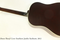 Gibson Sheryl Crow Southern Jumbo Sunburst, 2012 Full Rear View